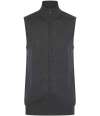 H711 Henbury Sleeveless Zip Through Jumper Grey Marl colour image